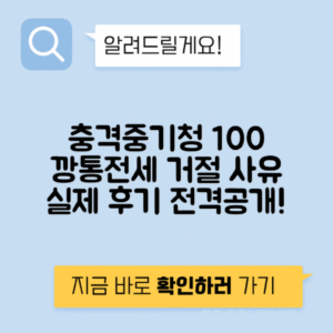 중기청 100% 단점과 깡통전세 거절 사유 완벽 정리와 후기 공개!