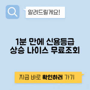 무료 나이스 신용등급 조회로 1분 만에 신용등급 상승하는 방법