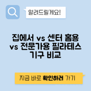 필라테스 기구 홈용 vs 전문가용
