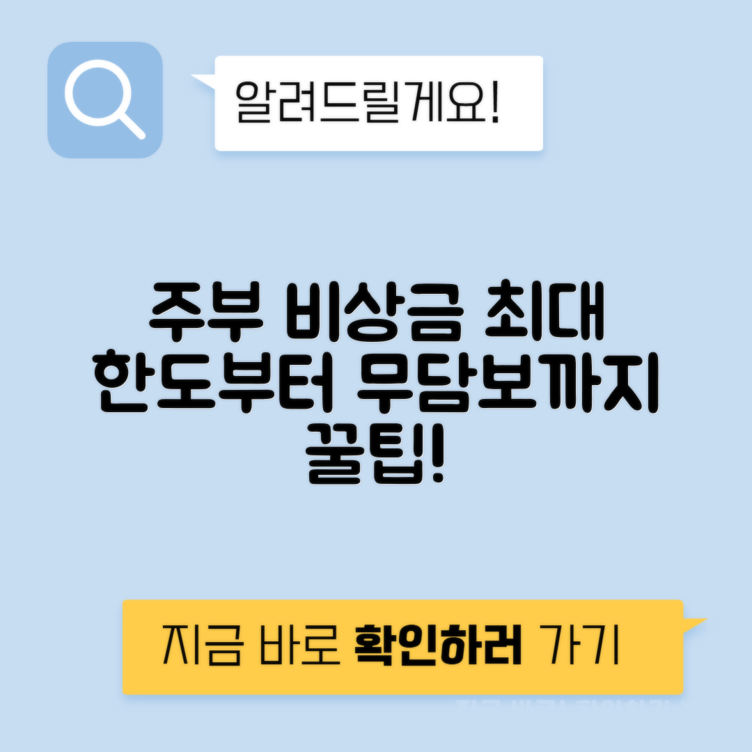 주부 비상금대출 한도는 얼마? 소액 및 담보 없이 가능한 은행 대출 총정리