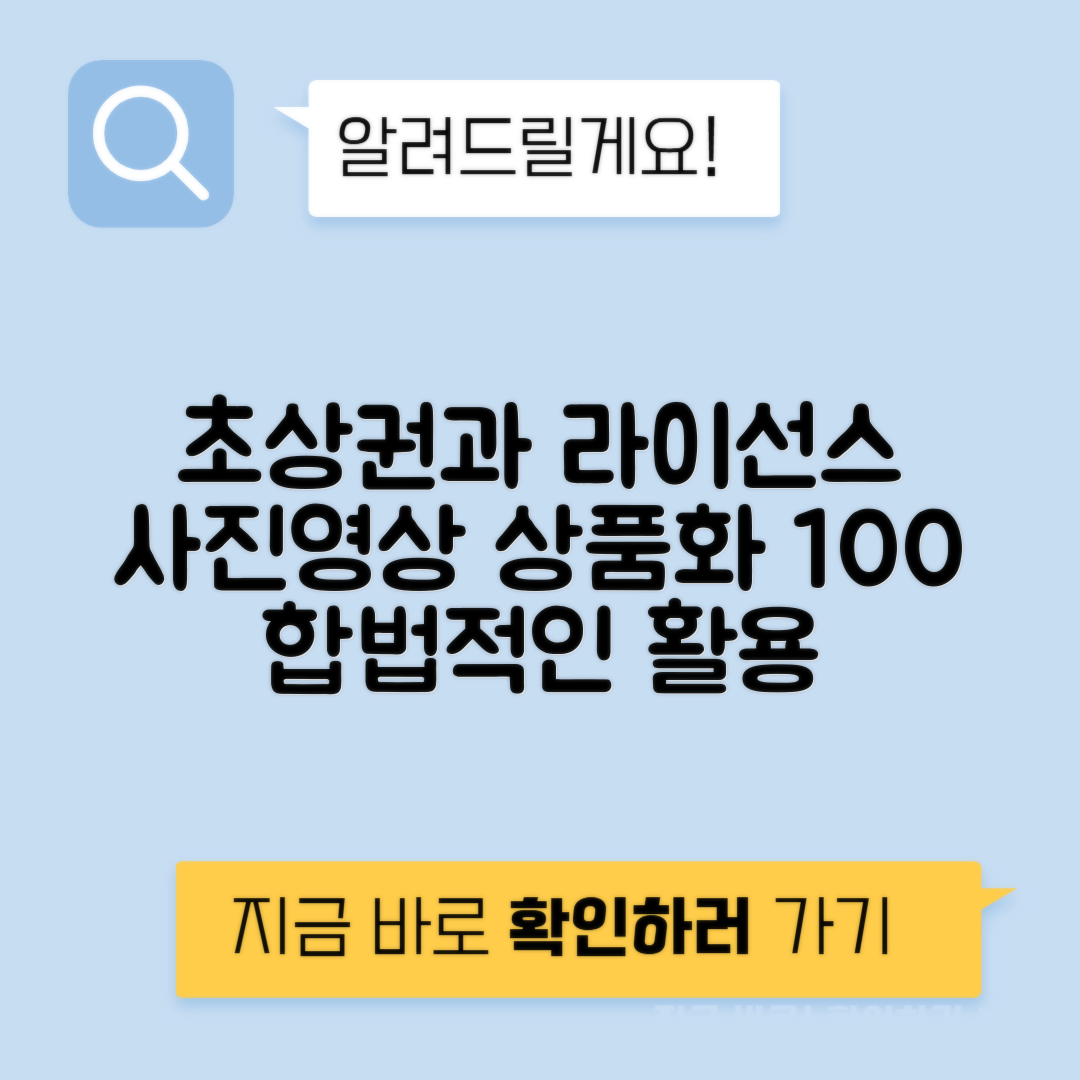 초상권 퍼블리시티 사진 영상 상품 라이선스