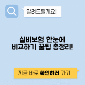 실비보험비교사이트 한 눈에 비교하는 - 이유와 중요성 확인하기