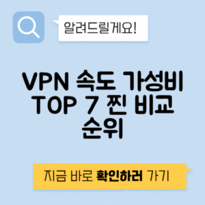 VPN 서비스 가격 대비 속도 순위 TOP 7