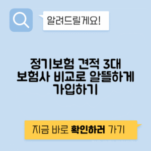 정기보험 비교 | 교보, 하나, 라이나생명으로 알아보는 합리적 사망보험