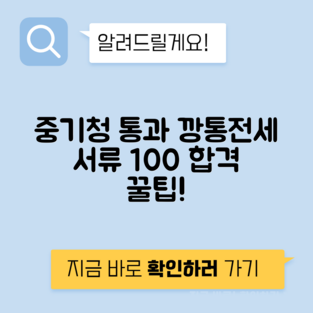 중기청 100% 후기 | 깡통전세 서류준비 꿀팁으로 통과하기!