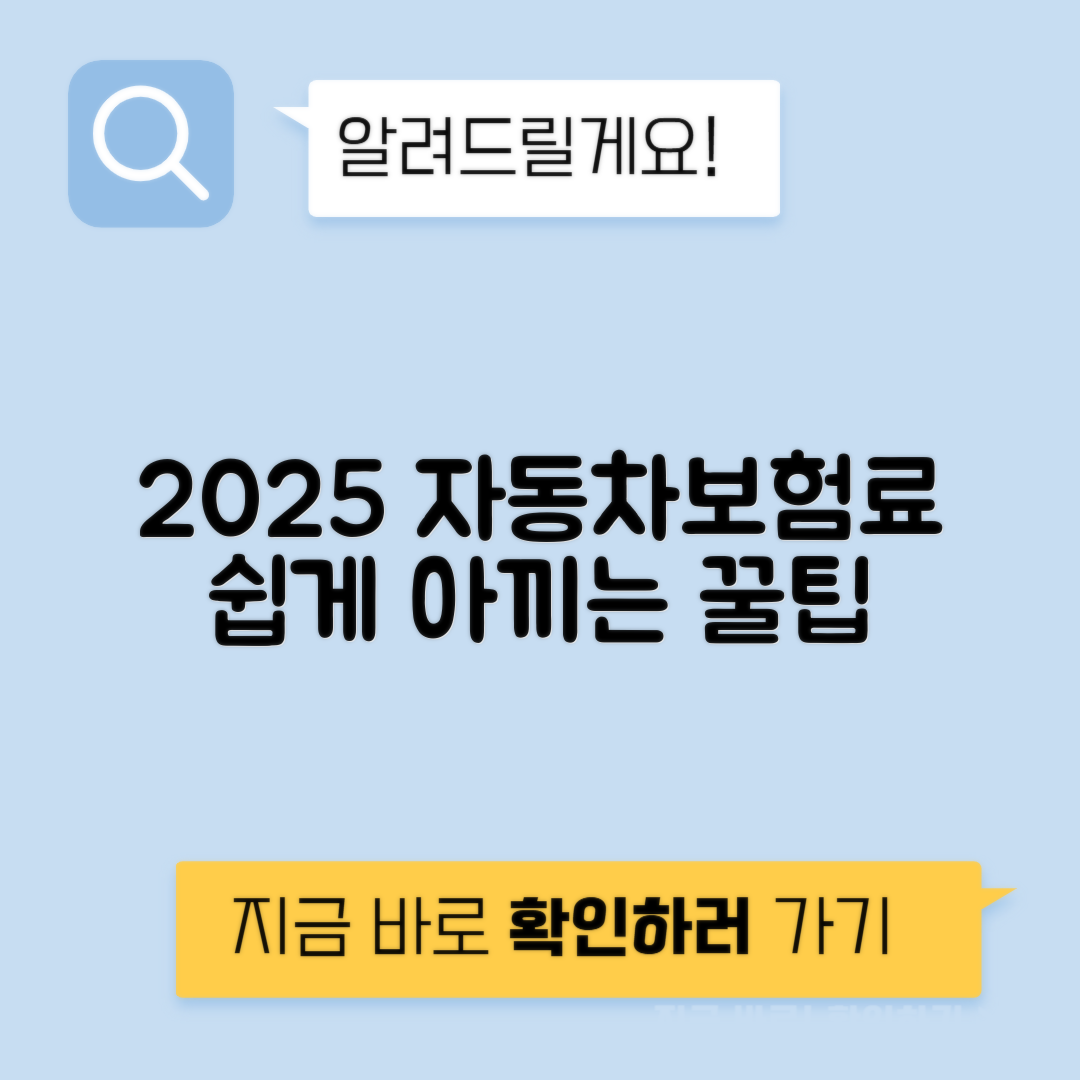2025년 자동차 보험료 절약을 위한 5가지 팁