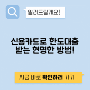 신용카드한도대출 썸티켓 활용법, 한도와 이자 비교