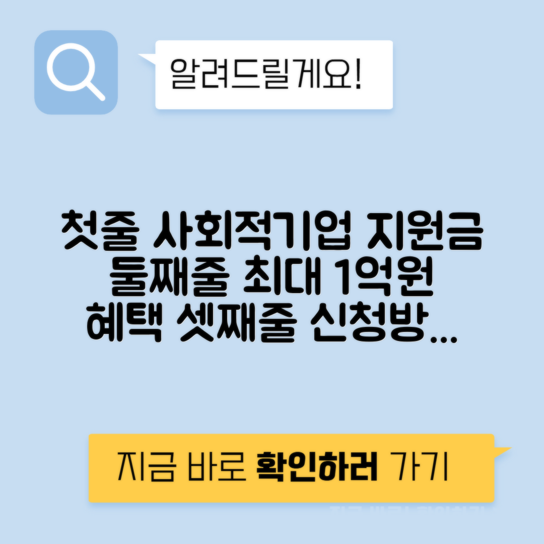 사회적기업 창업 지원금 혜택과 신청 절차 안내