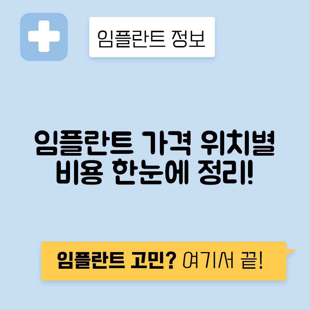 임플란트 비용, 가격 종류와 위치별 안내