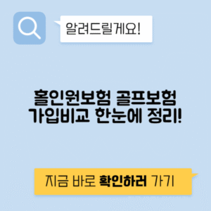 홀인원보험 저렴한 가입방법 - 골프보험 보장범위 가격비교